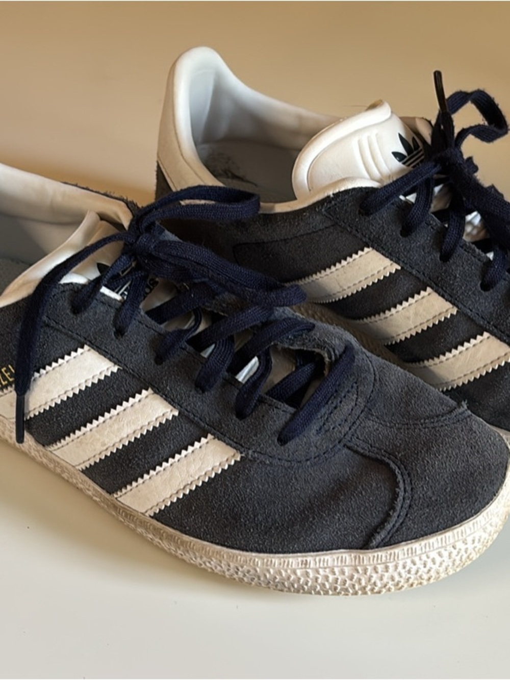 Adidas Gazelle Suede Sneakers in Navy & White